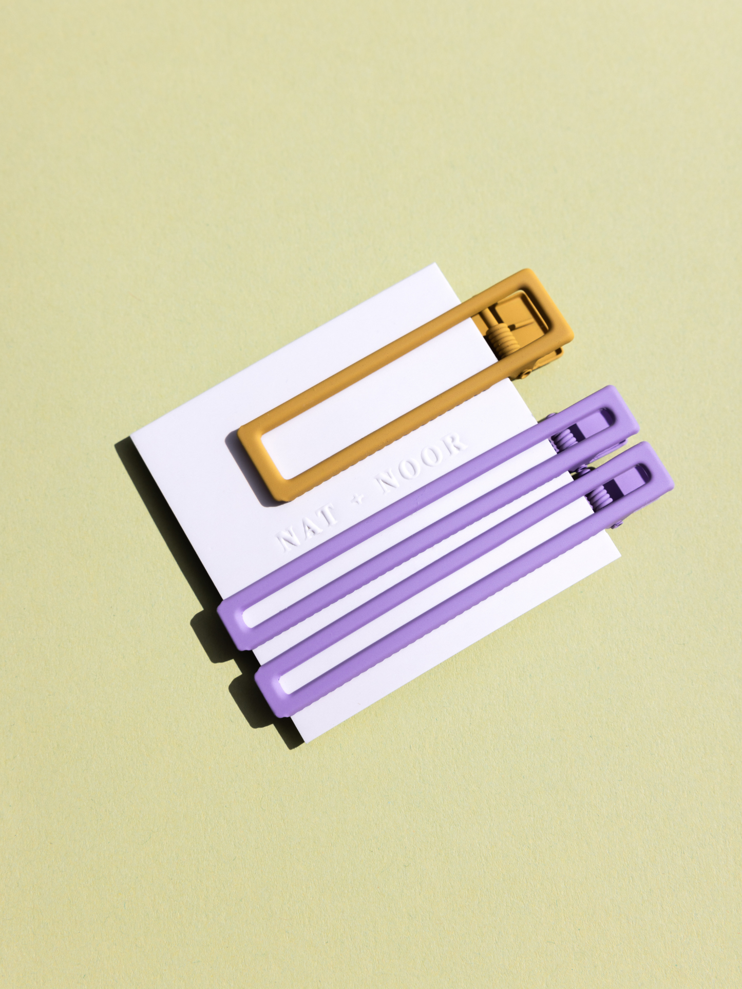 Yarrow In Lilac + Mustard Hair Clips
