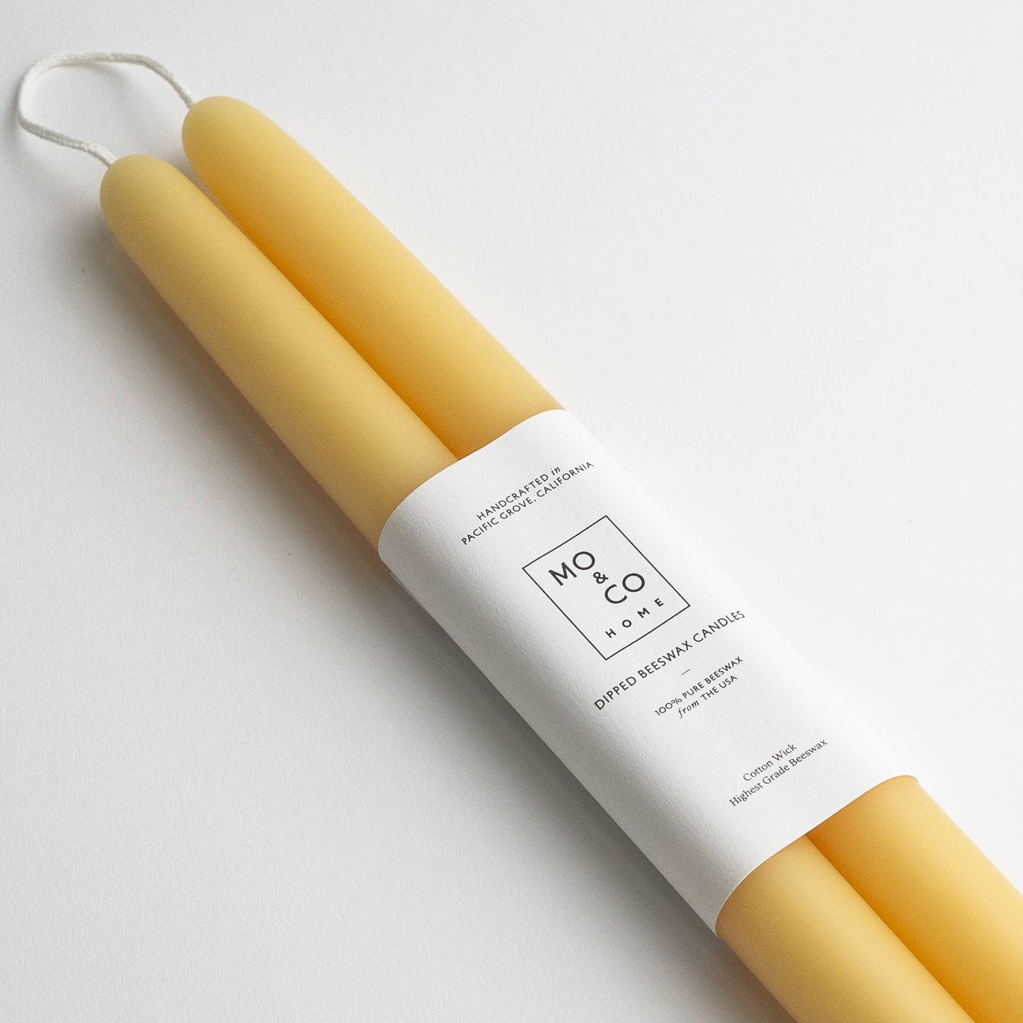 Daisy Beeswax Taper Candle Pair