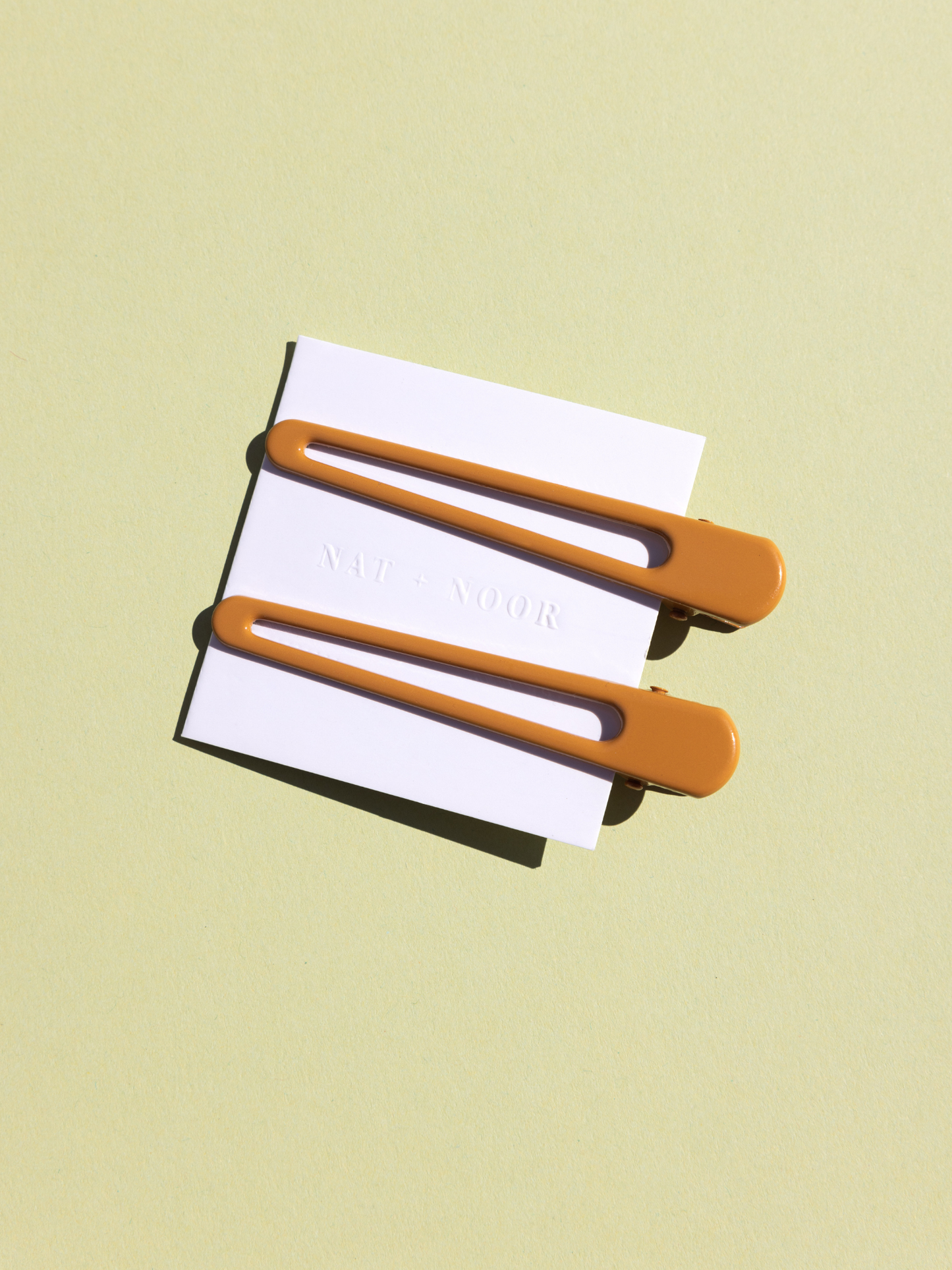 Triangle In Yellow Hair Clips