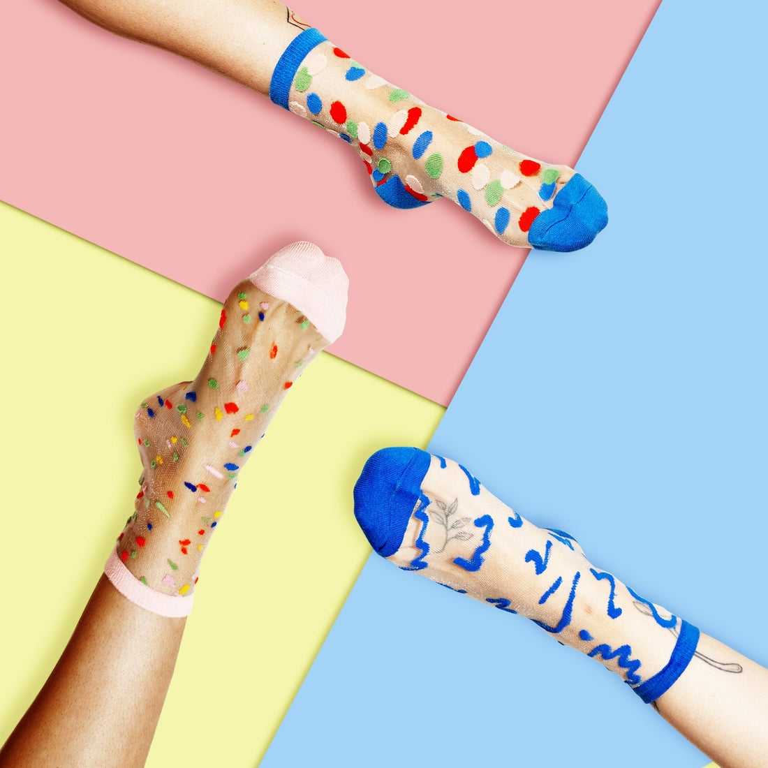 Sheer Confetti Socks