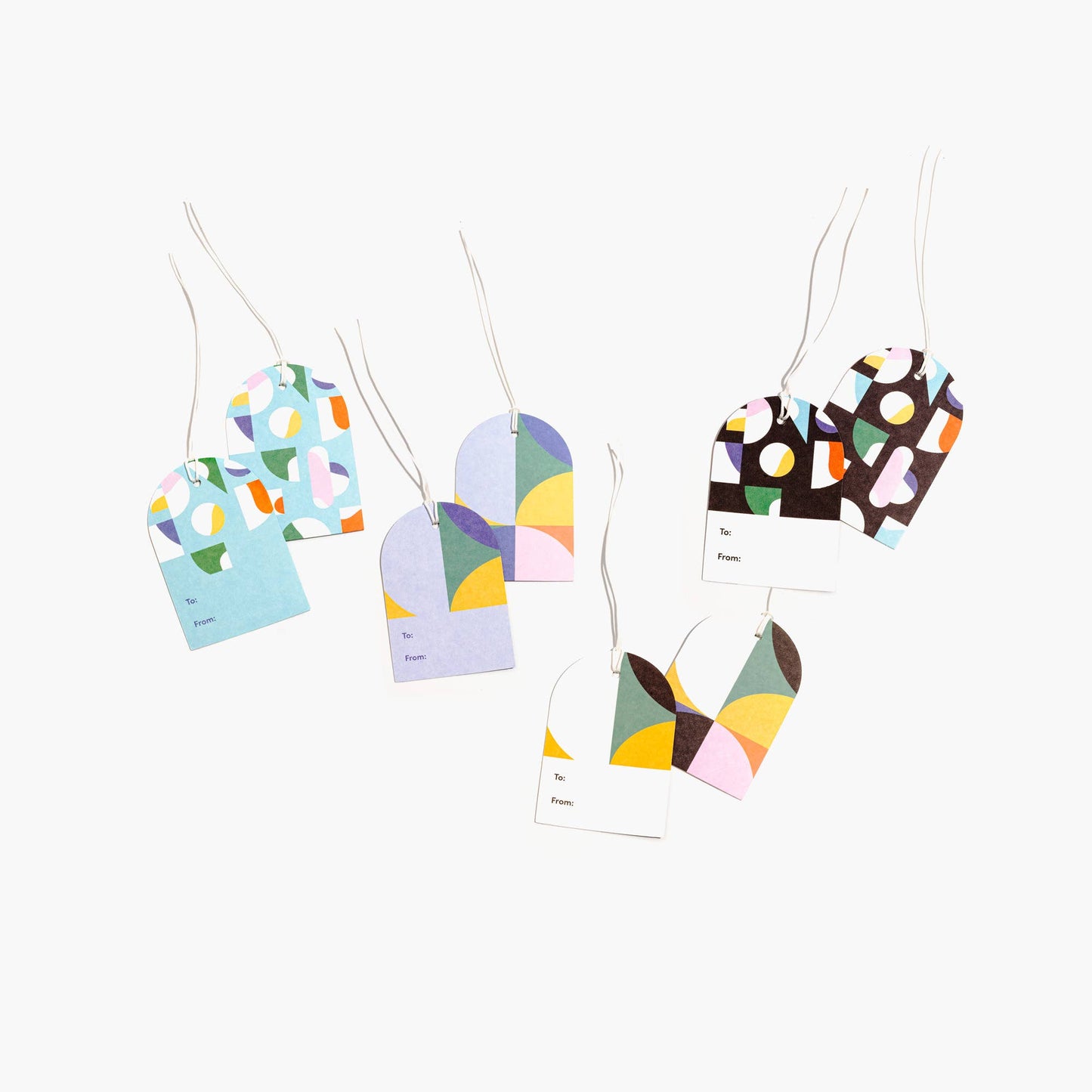 Gift Tag Set in Colorblock