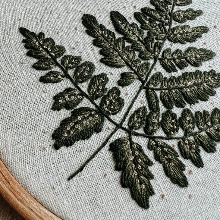 Forest Fern Embroidery DIY Kit
