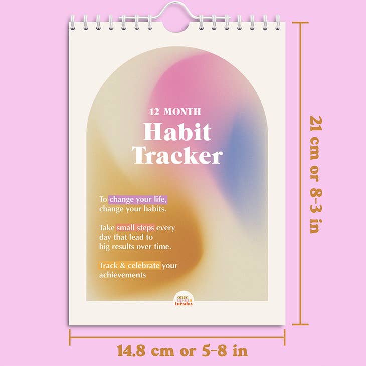 Daily Habit Tracker | 12 Month Goal Planner | Gradients