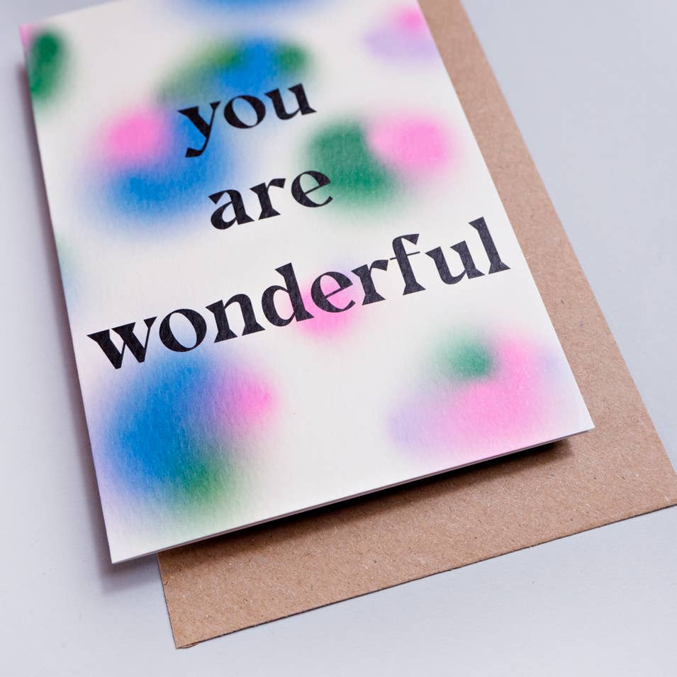 You Are Wonderful Gradient Card