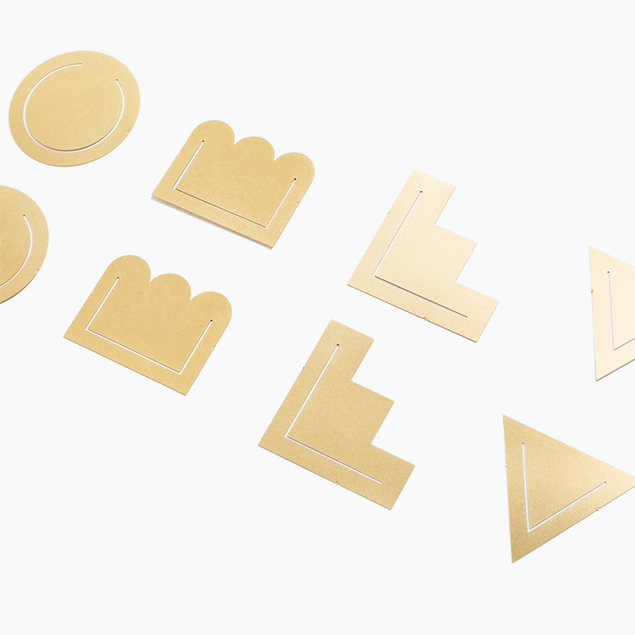Geometric Brass Page Markers