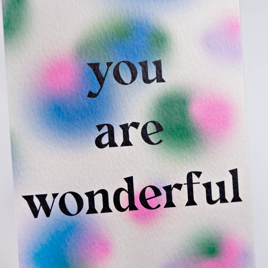 You Are Wonderful Gradient Card