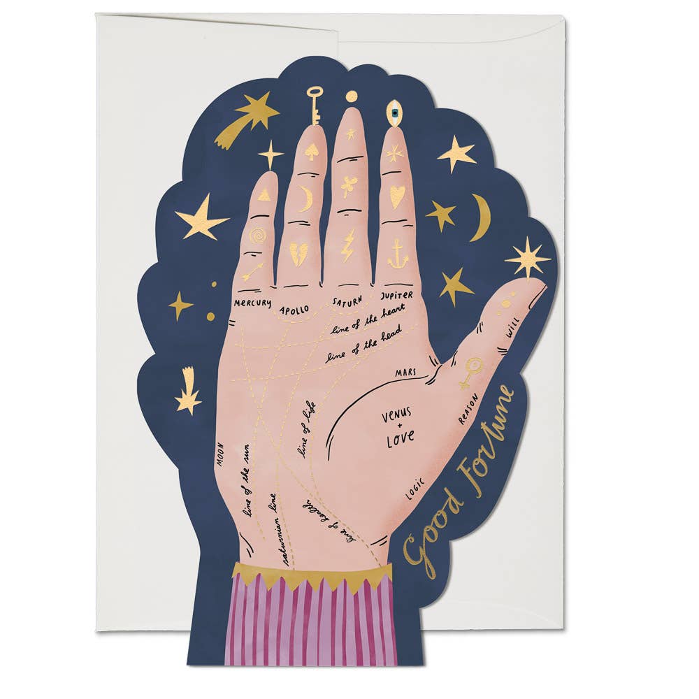 Palm Reading encouragement greeting card