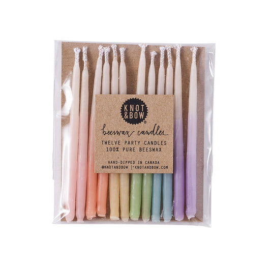 Ombre Beeswax Birthday Candles