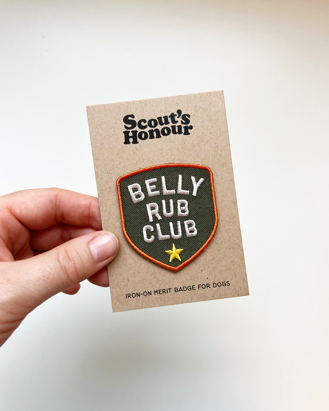 "Belly Rub Club" Iron-on Patch for Dogs