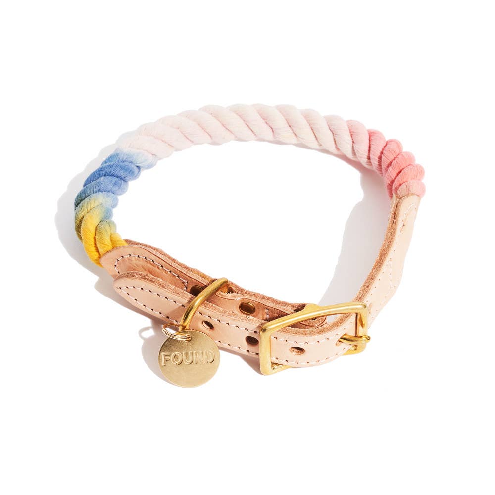 The Henri Ombre Cotton Rope Cat & Dog Collar