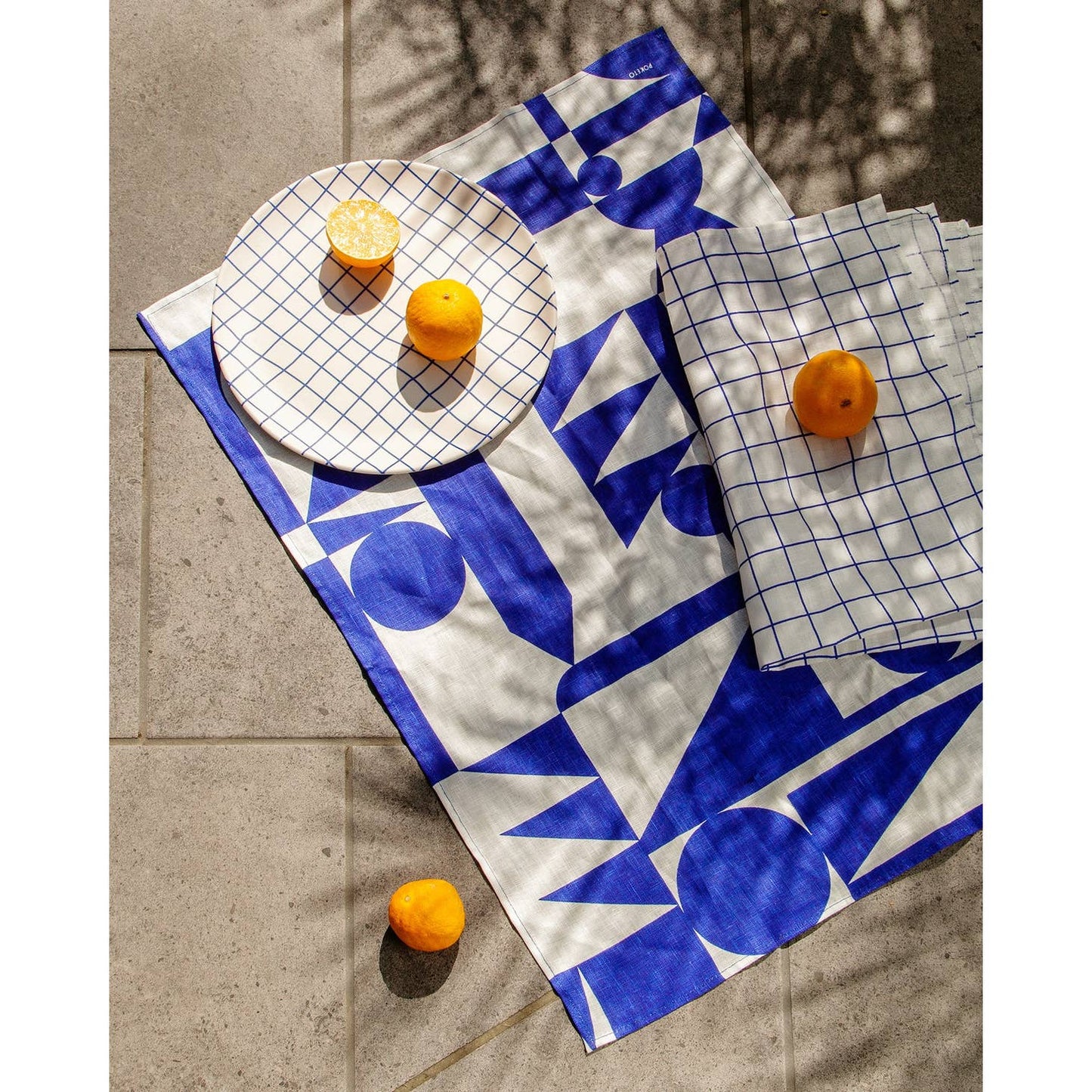 Arch Blue Linen Tea Towel Set