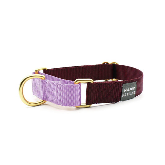 Merlot with Lilac - Martingale Dog Collar