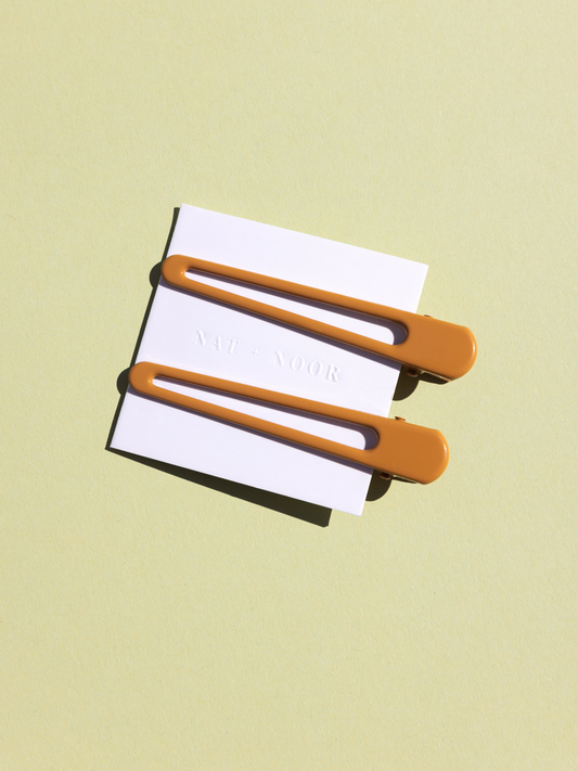 Triangle In Yellow Hair Clips